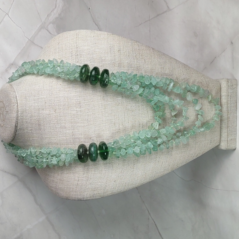 Artisan Crafted Green Quartz Necklace